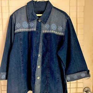 Embroidered Denim Jacket